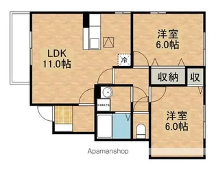 サングリーン D【1階】の間取り